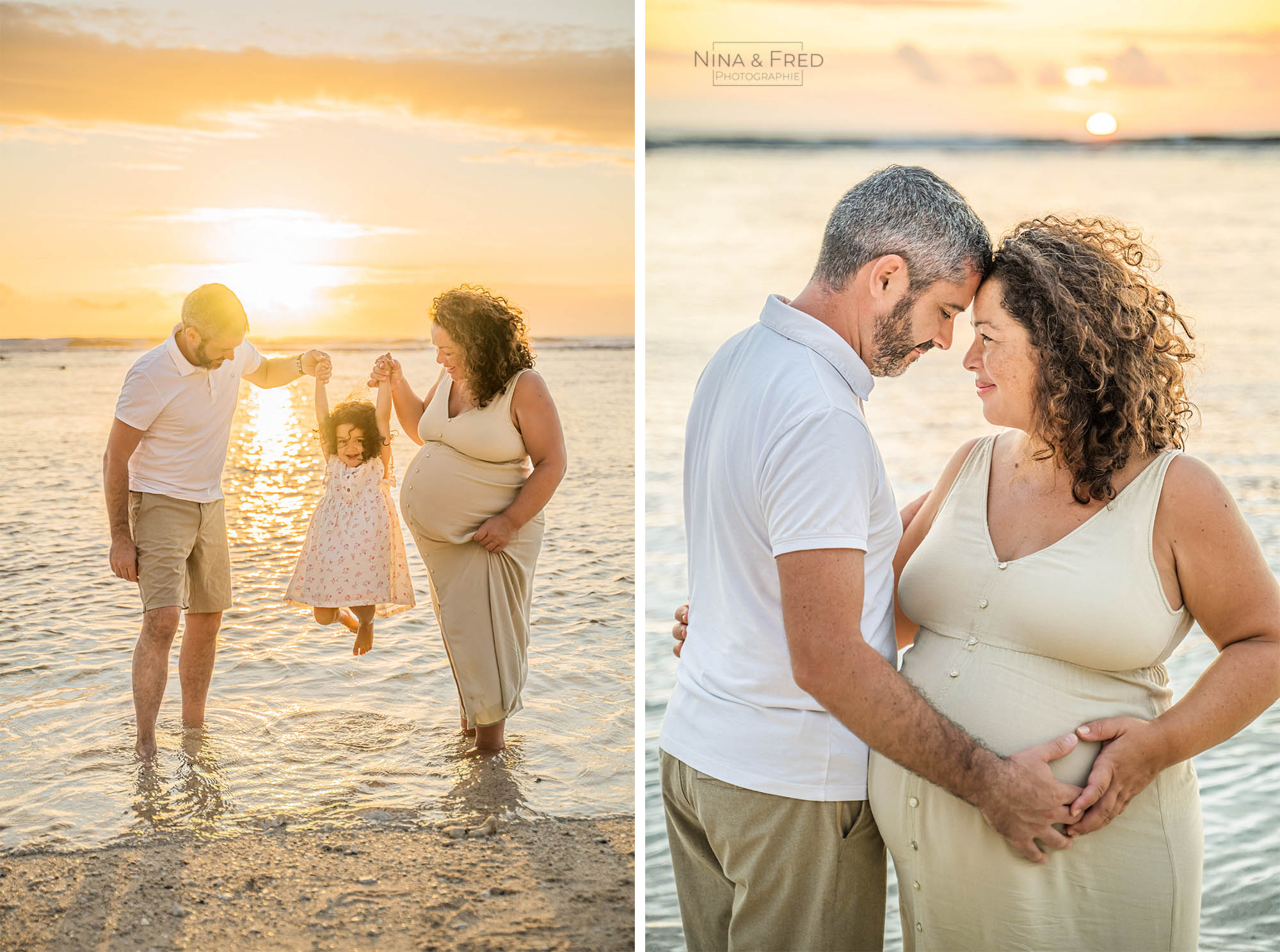 photos famille grossesse sunset Réunion C&P&E